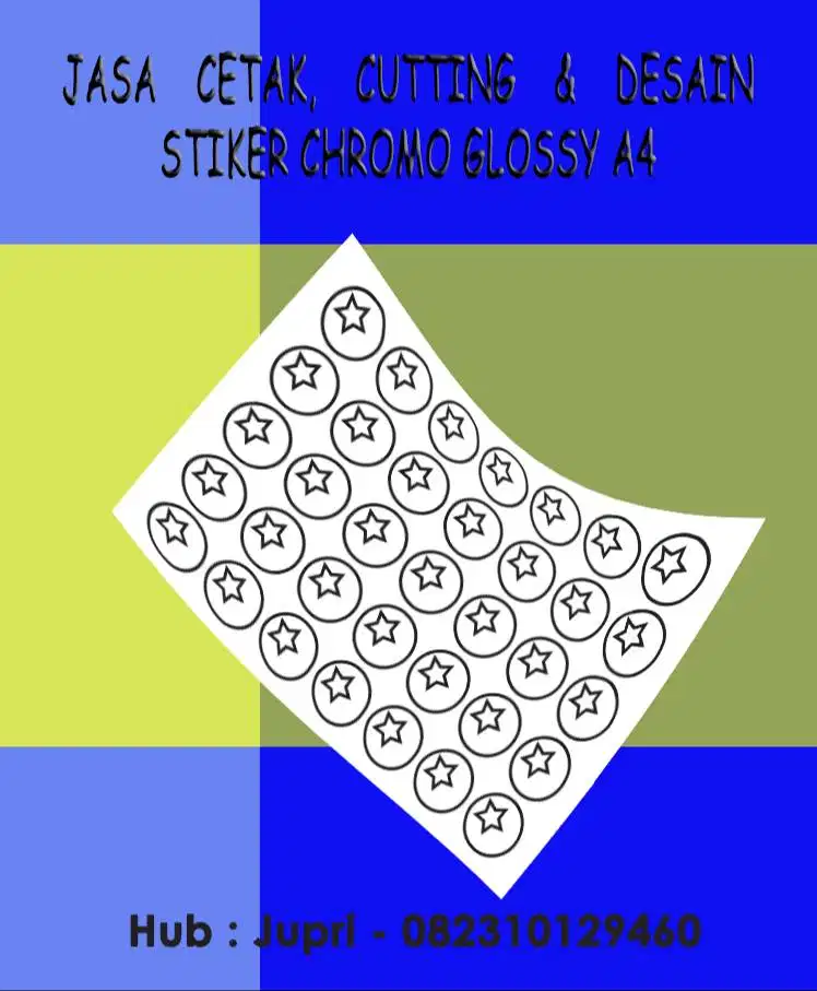 Cetak Sticker A4 Chromo A4