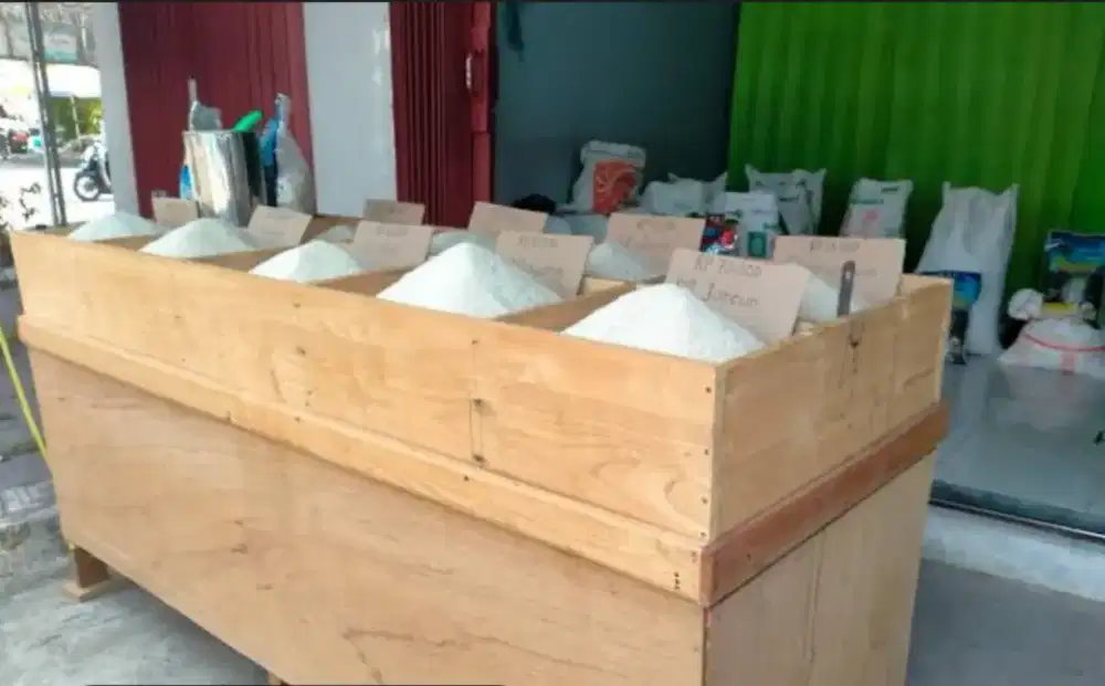 Dijual meja beras buat jualan