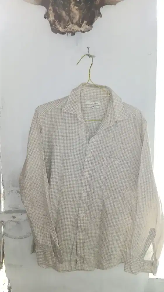 Kemeja Kotak2 Cream Valino