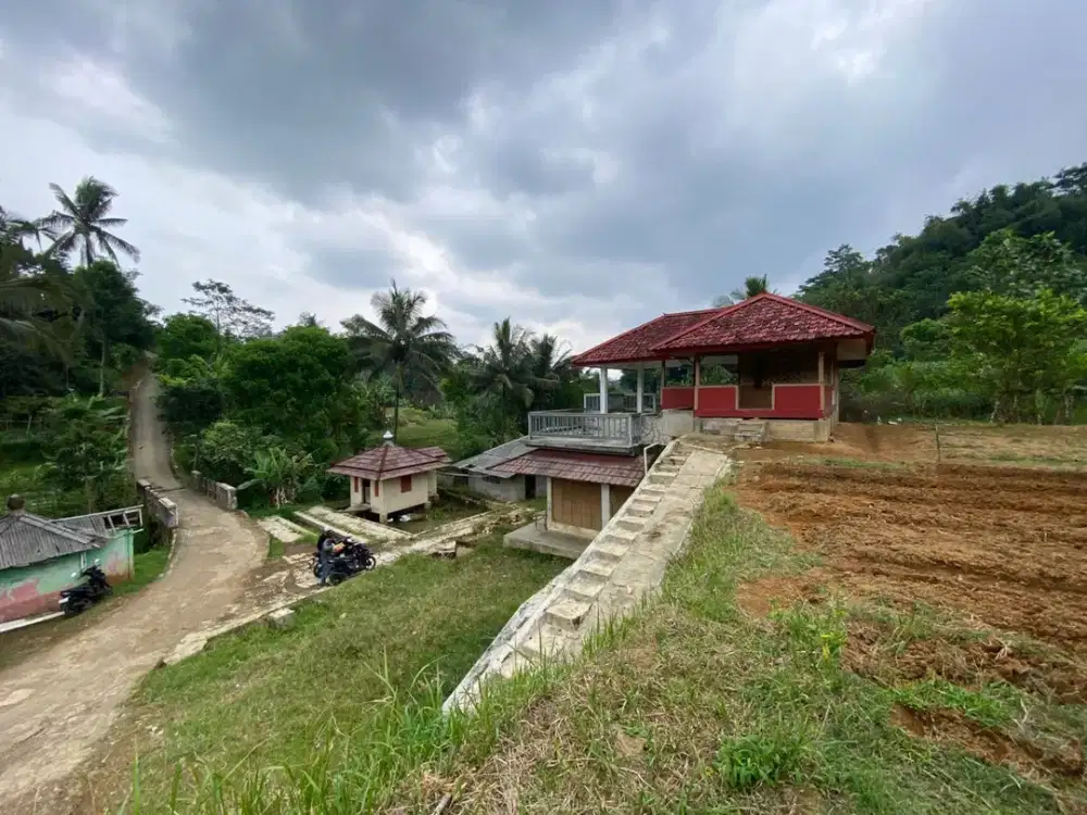 Dijual Murah Tanah Pinggir Sungai Ada Villa + Kandang + Kebun