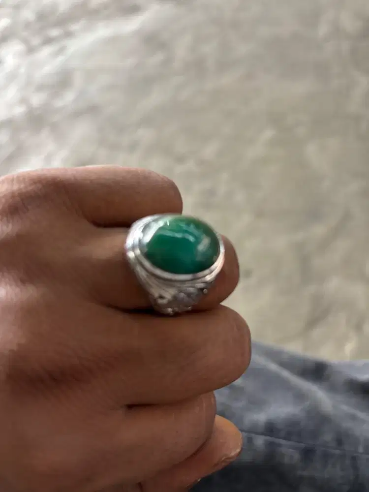 Batu bacan  ring perak