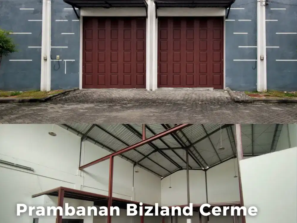 Gudang Prambanan Bizland Cerme 2 gudang gabung jadi 1 Siap Pakai  Selangkah ke tol KLBM