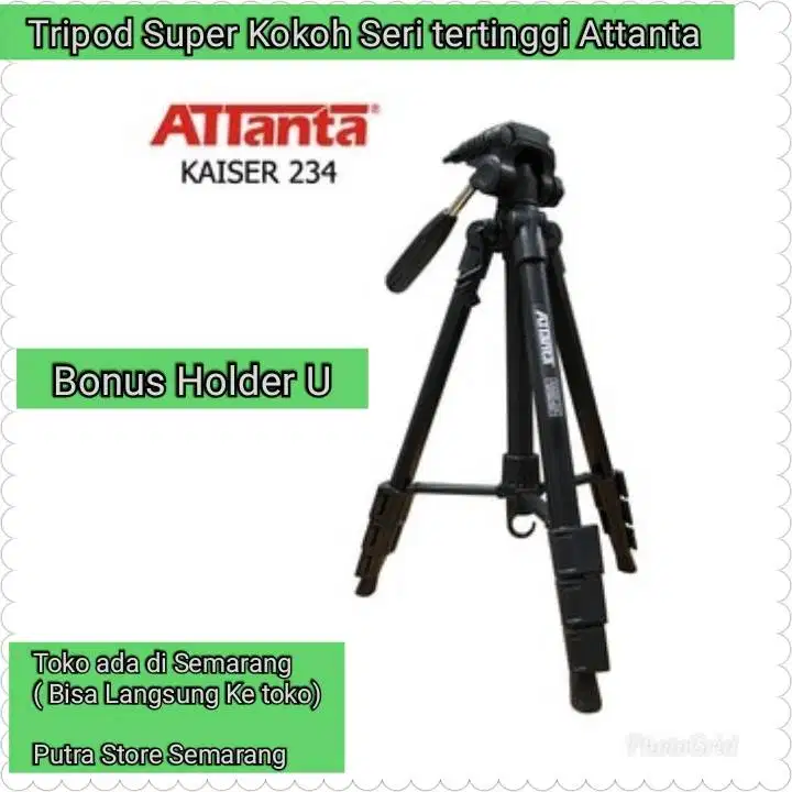 Tripod Attanta 234 Tripod Lightweight Super Kokoh Tripod Tripod JOS