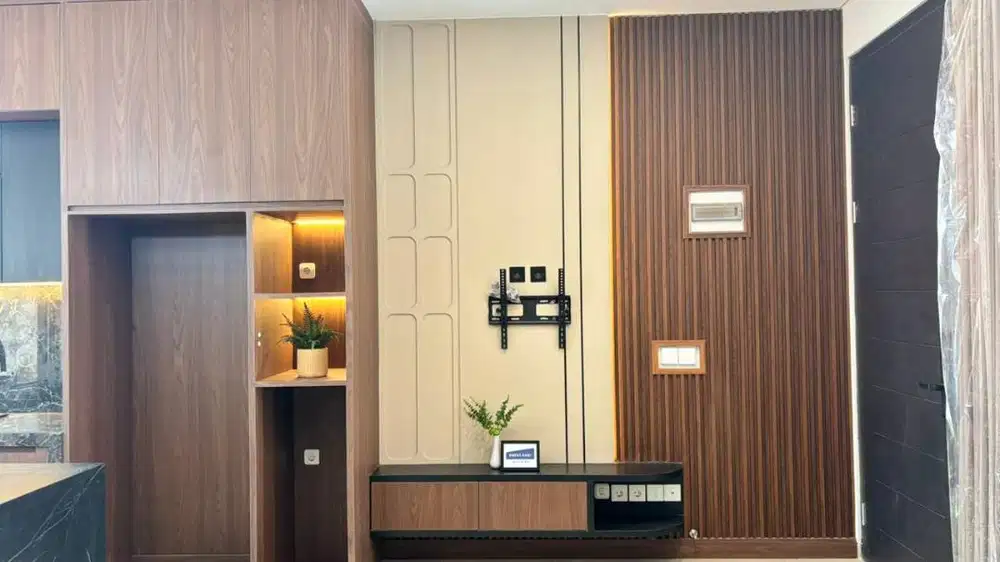 Backdrop TV Minimalis MEWAH Sidoarjo Surabaya Free Survey