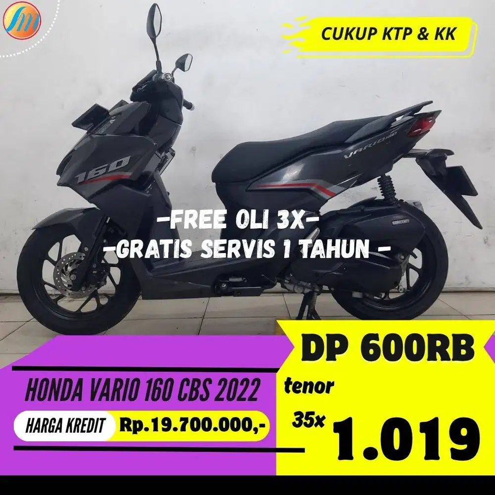 DP CUKUP 600RIBU ANGSURAN RENDAH HONDA VARIO 160 CBS 2022 BERGARANSI