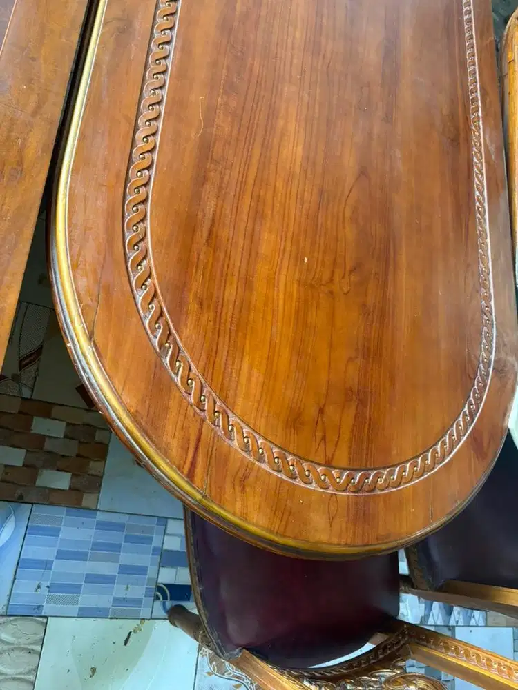 Kursi makan jati jepara salina 6 kursi