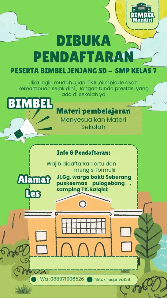 Menerima les calistung dan SD