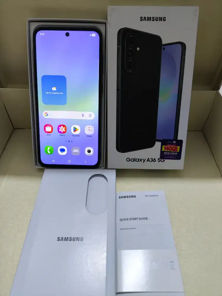Dijual Samsung A36 5G  black Mulus Garansi