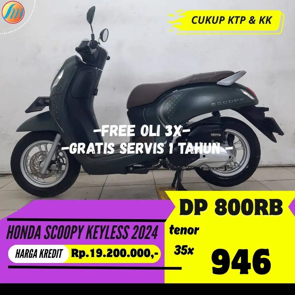 HONDA SCOOPY KEYLESS 2024 KREDIT DP CUKUP 800RB ANGSURAN TERJANGKAU