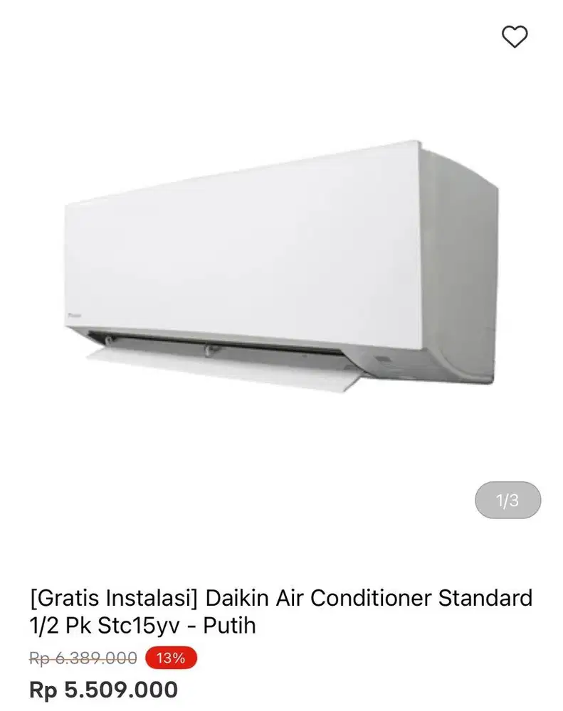 AC DAIKIN STANDAR 0.5pk