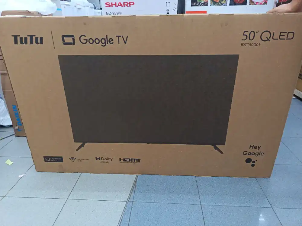 TV merek tutu 50in ud QLED google tv