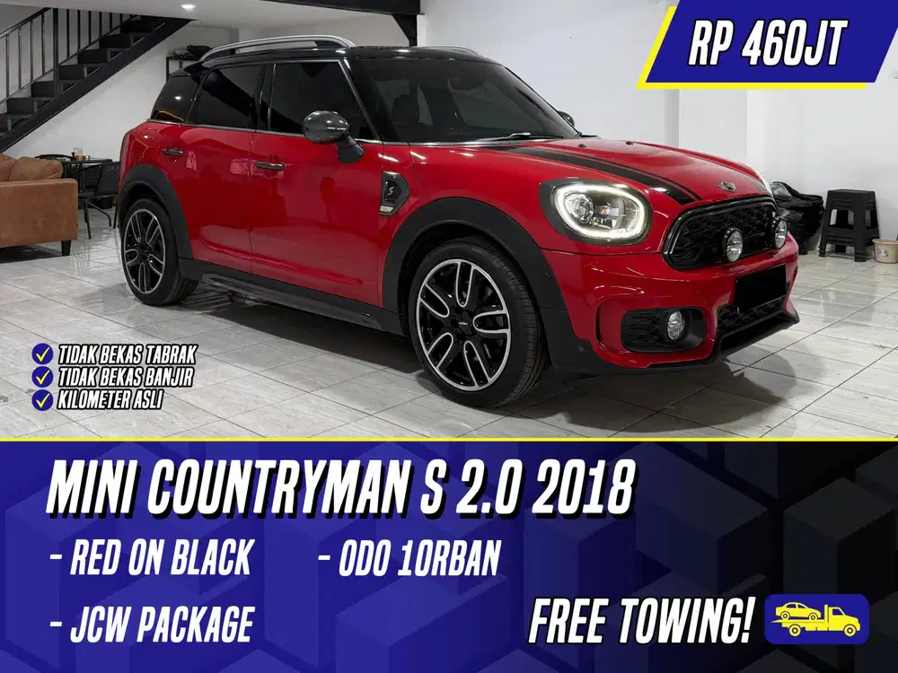 Mini Countryman S 2.0 JCW Package 2018 Red on Black Cooper Merah