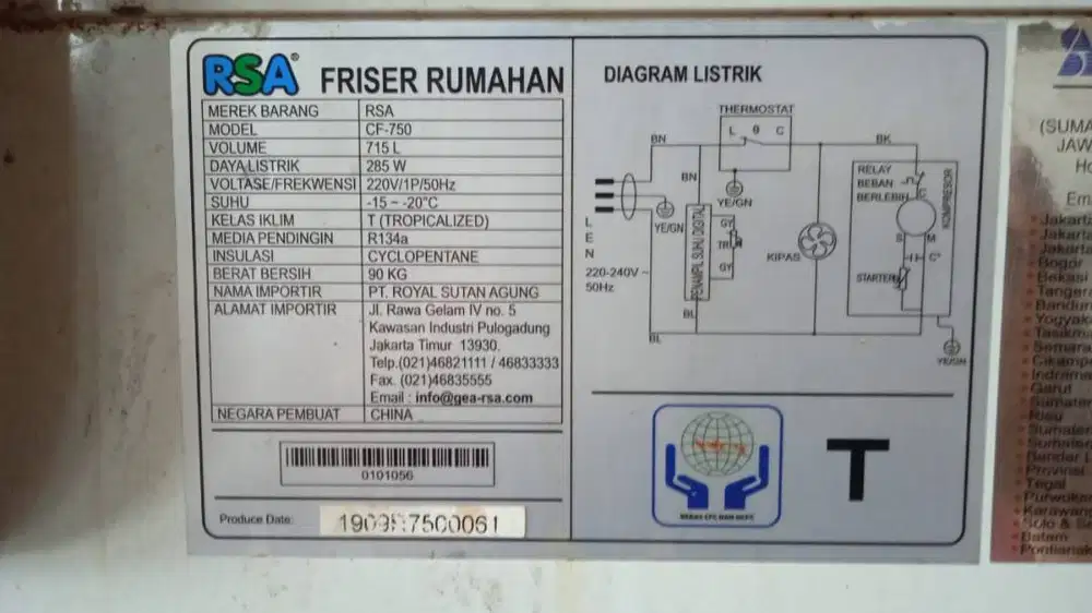 Freezer RSA 715 L