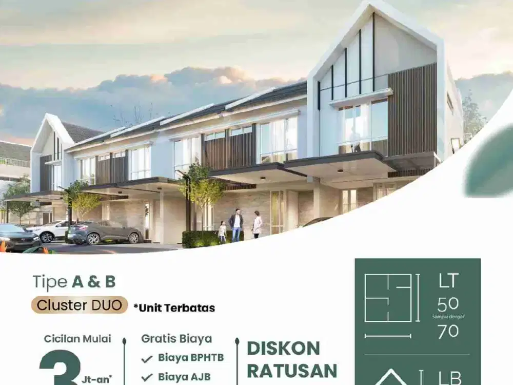 Rumah 2 lantai promo DP 0%