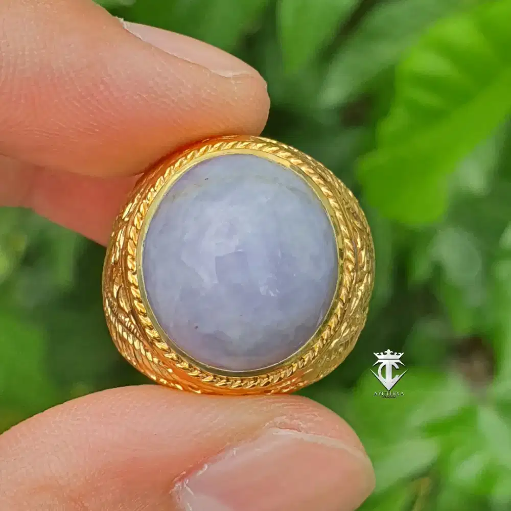 Batu Mulia Natural Lavender Jadeite Jade Burma Type A 19.95Ct MRI Memo