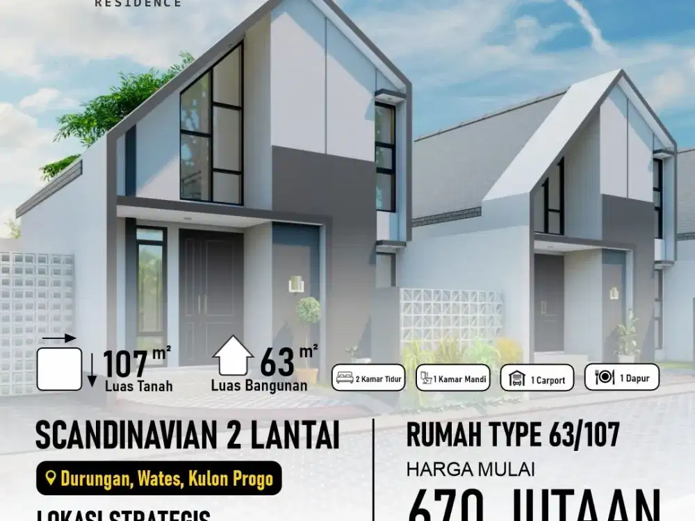 rumah 2 lantai di wates dekat pemda wates kulon progo
