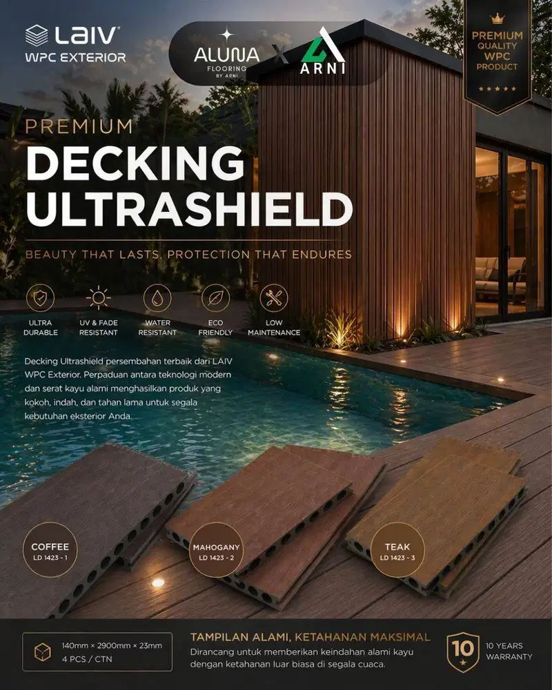 Premium WPC Decking laiv Ultrashield | WPC Decking Outdoor |