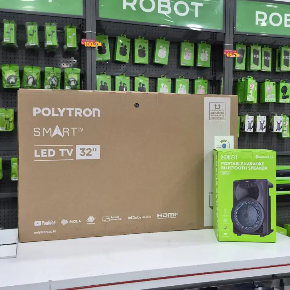 SMART TV POLYTRON 32 INCH TANPA STB CICILAN MULAI 300 SAN SIAP KIRIM