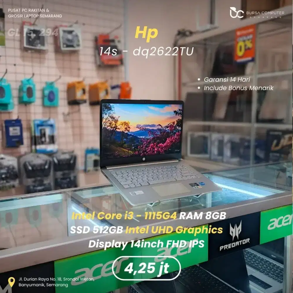 HP 14s-dq2622TU | Core i3 1115G4 8GB 512GB