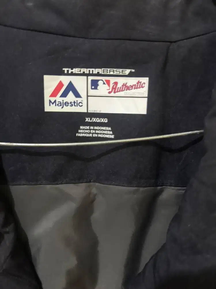 jaket baseball majestic x yankess