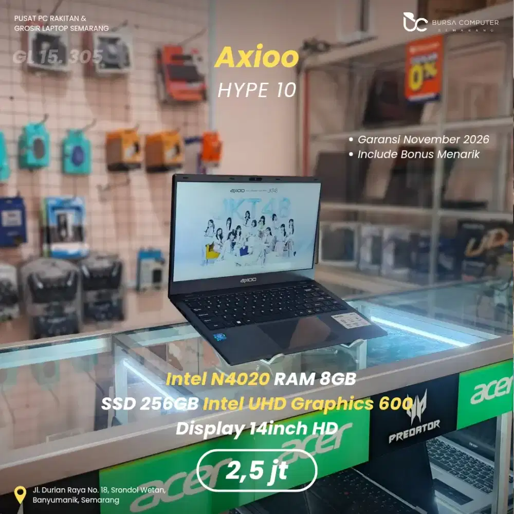 AXIOO Hype 10 | Intel N4020 8GB 256GB