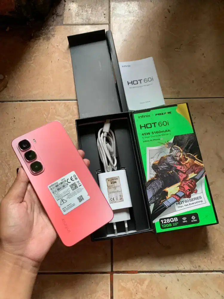 INFINIX HOT 60I NFC RAM 6+6/128 MULUS FULLSET