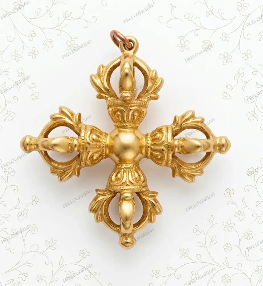 (PREMIUM) Liontin Vajra Dorje Gold