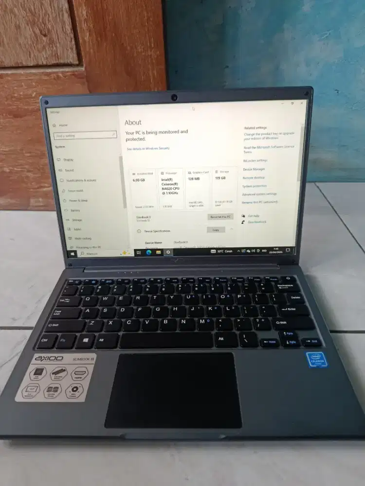 Laptop axioo slimbook 13 tipis slim