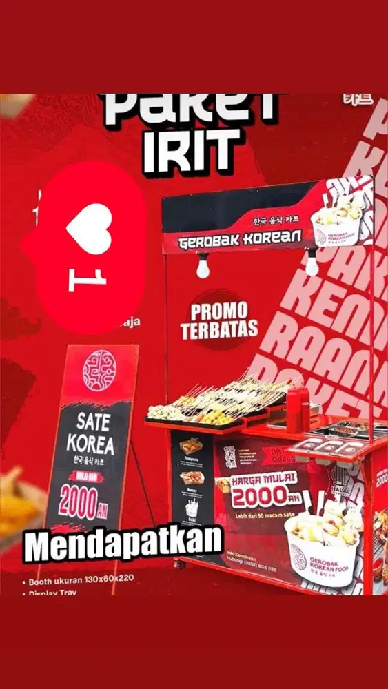 gerobak bekas jualan korean / multifungsi