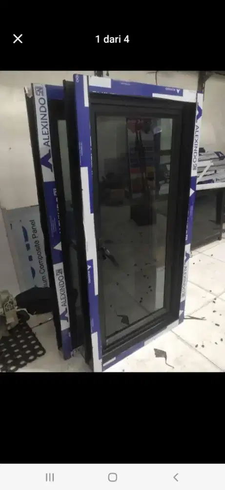 Kusen aluminium jendela T150cm L60cm harga dg pemasangan 1,2 jt/ unit