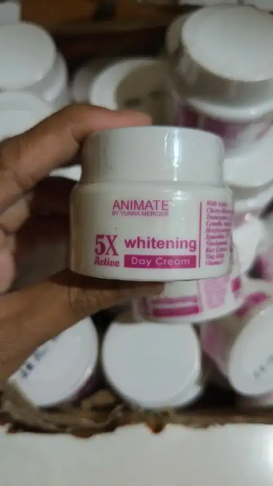 Animate 5x active whitening day cream 10 gr pelembab wajah