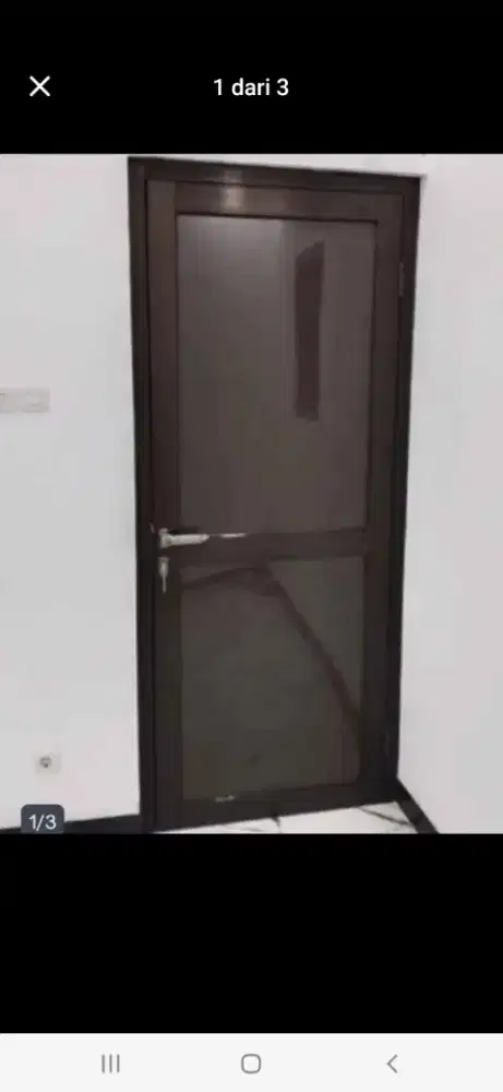 Pintu aluminium acp swing T220cm L100cm max,harga plus pasang 2,3 jt