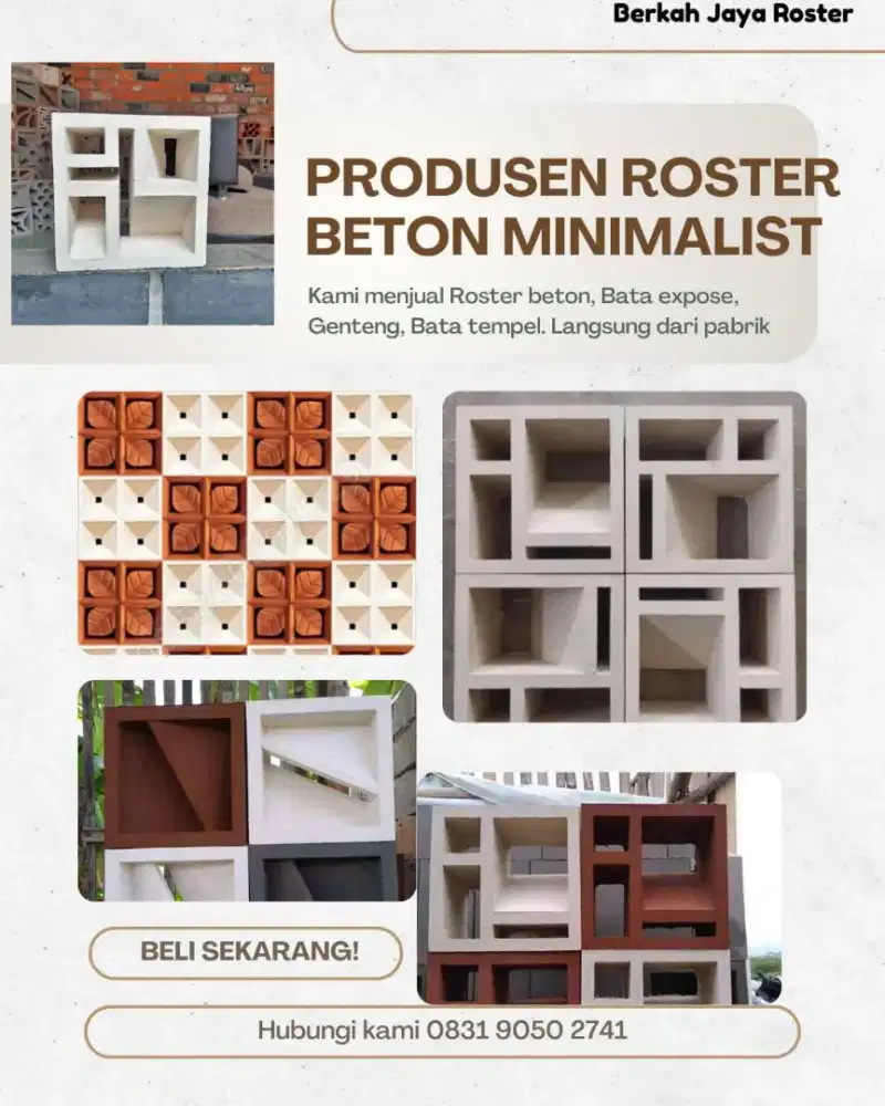 Roster beton minimallis langsung dari pabrik COD