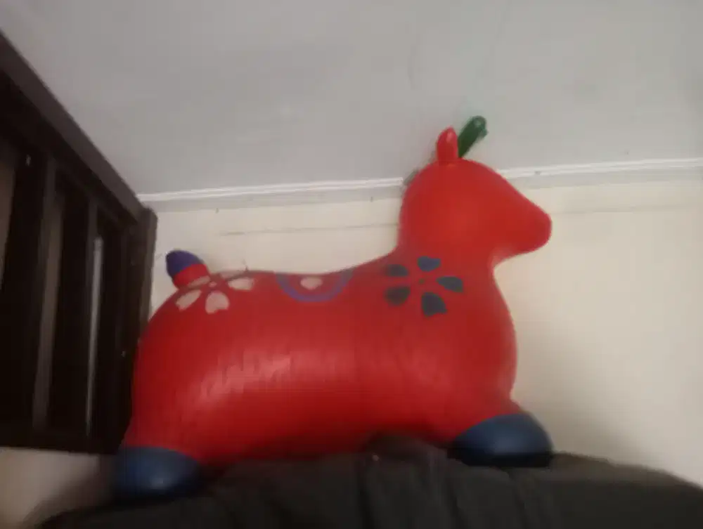 Mainan kuda karet dan bola