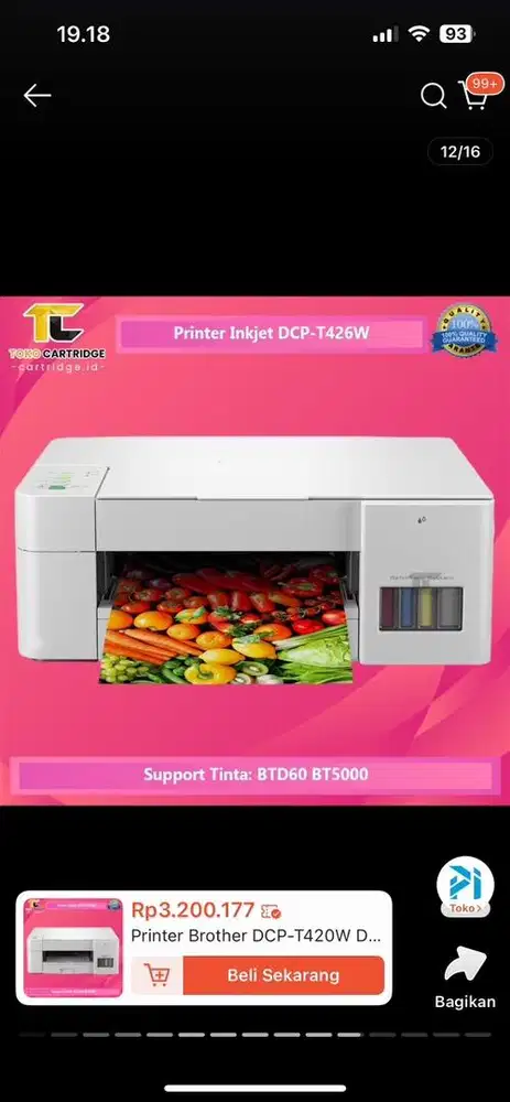 Printer brother dcpt 462w