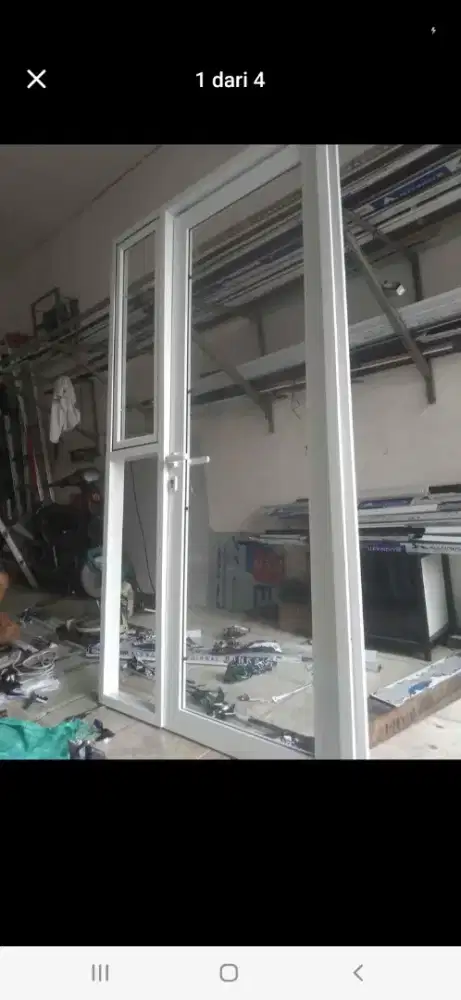 Kusen pintu jendela aluminium 1 paket T210 L130 harga terpsgnya 3,4 jt