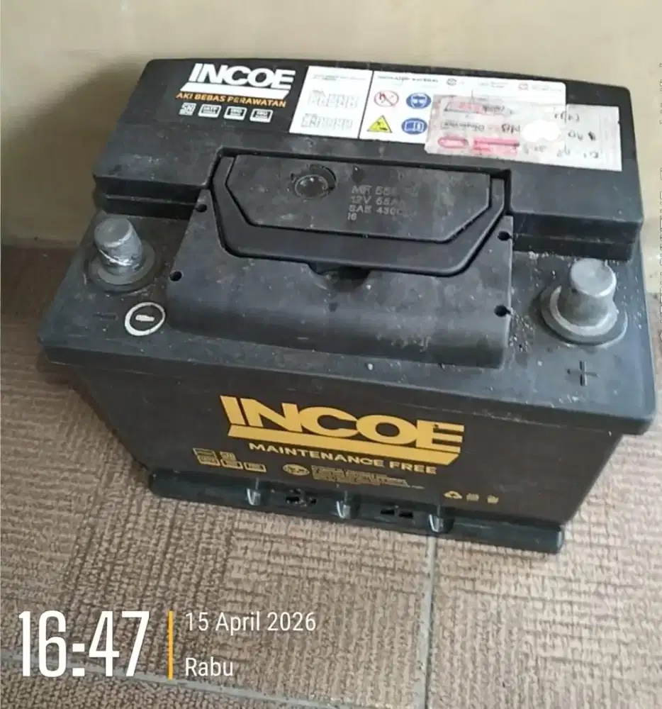 INCOE. AKI Kering 55A Kondisi Sehat