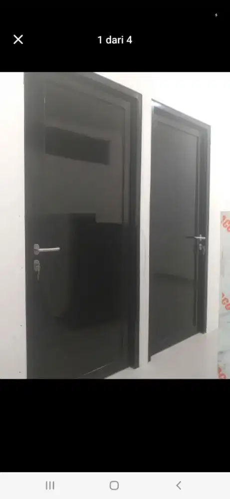 Pintu kaca aluminium swing T220cm L100cm max,hrg terpsgnya 2,1 jt/ pcs