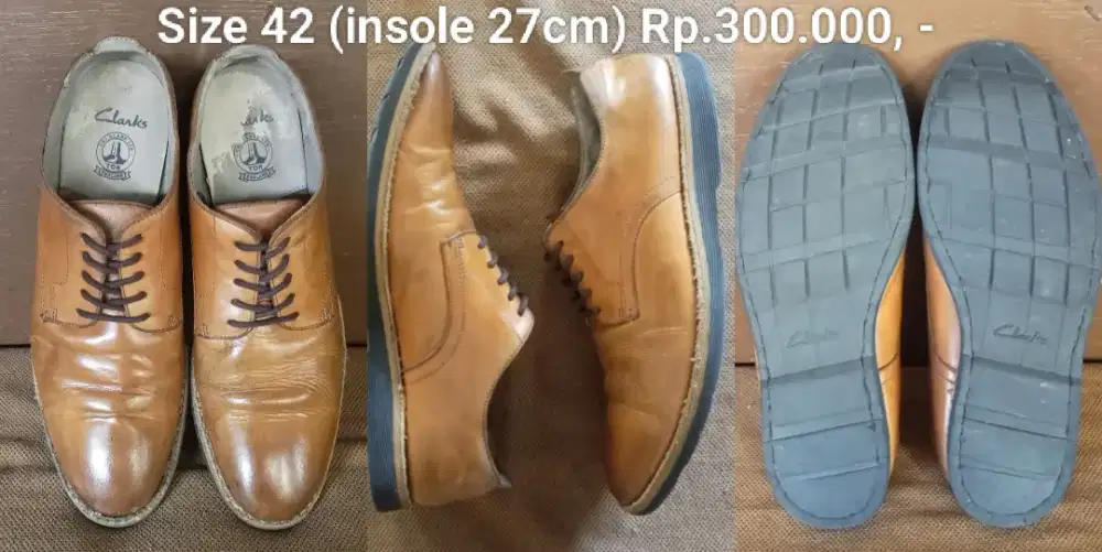 Sepatu kulit coklat formal pantofel size 42