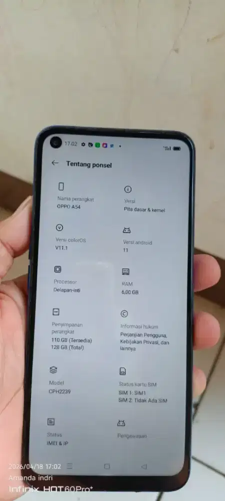 Opo a54 Resmi opo 6/128 lecet pmkyan ja