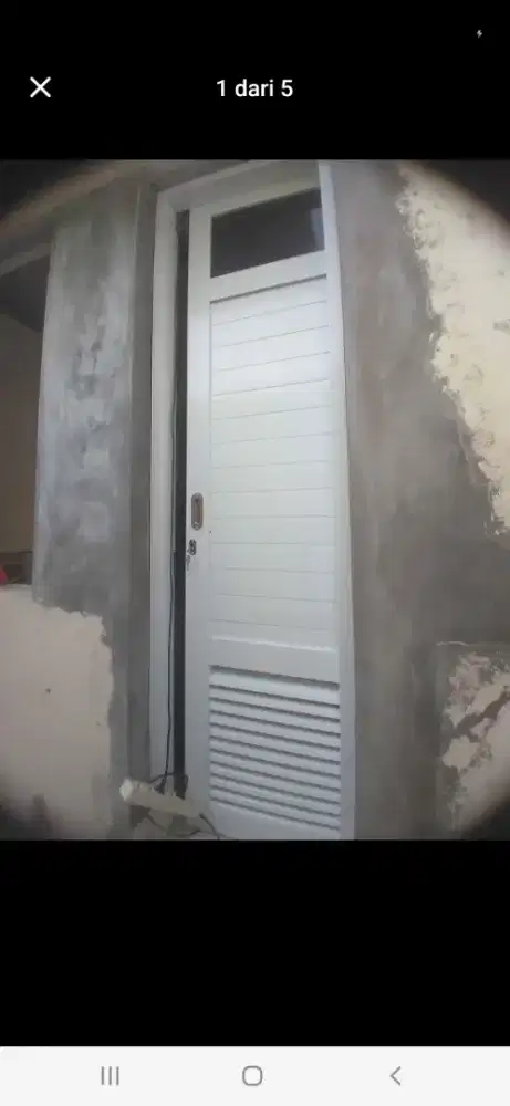 Pintu geser spandrel dobel alumunium T210cm L90cm hrg sm psg 2,9 jt