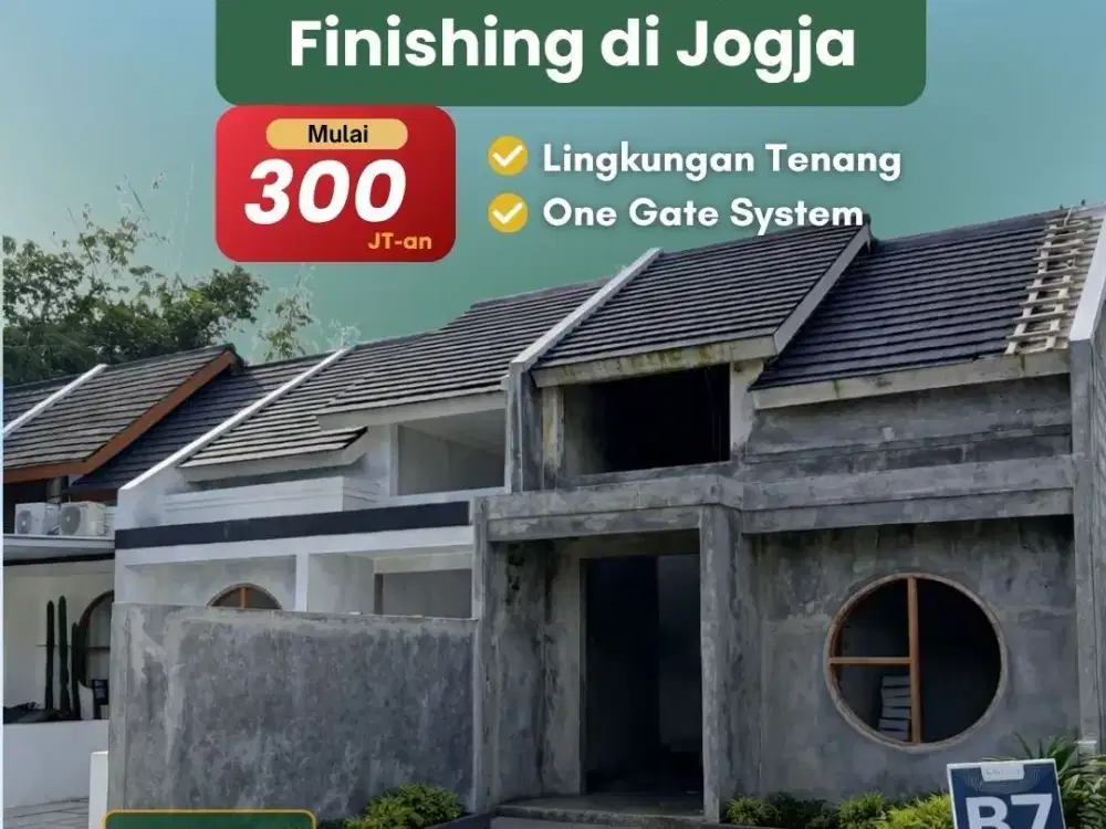 RUMAH MURAH PROSES FINISHING JOGJA BARAT