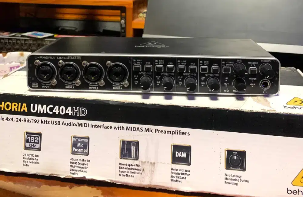Soundcard behringer umc 404hd