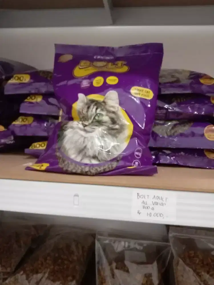 Makanan kucing original dan merek kitten juga ada