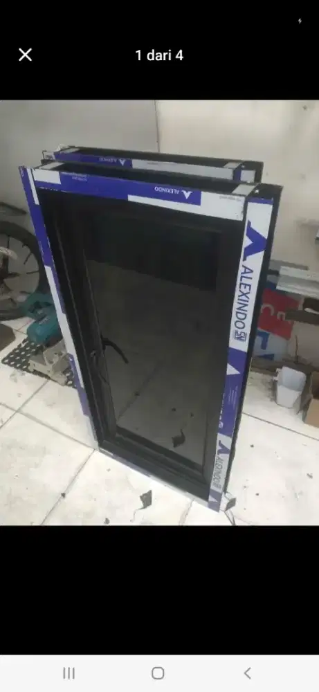 Kusen alumunium jendela 120cm L50cm FREE ONGKIR hrg 750.000 / unit