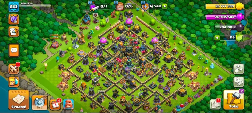 Jual akun coc TH 17 full max