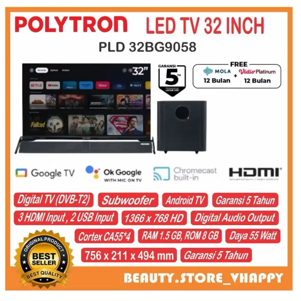 LED ANDROID POLYTRON SUBWOOFER