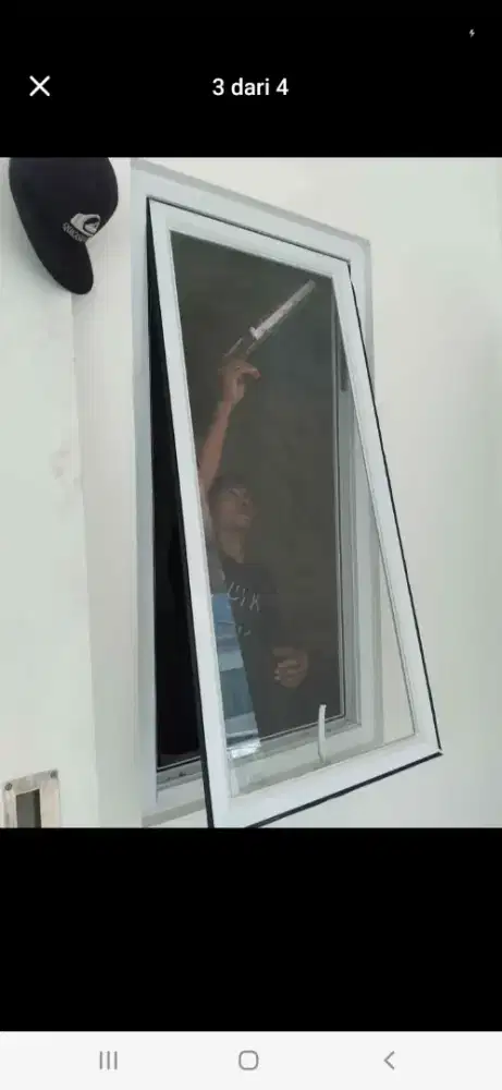 Kusen jendela aluminium T150cm L60cm hrg include pasang 1,2 jt/ unit