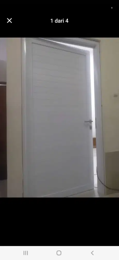 Pintu alumunium spandrel dobel swing T210cm L80cm hrg terpasang 2,8 jt
