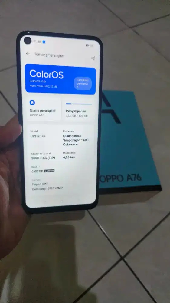 Oppo A76 , ram 6/128